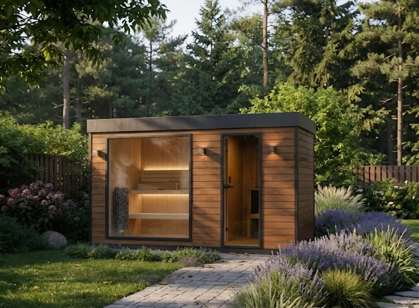 Sauna Elv – sauna premium Sautu Sauna Elv – sauna premium Sautu, Nowoczesny, kubiczny design z panoramicznym przeszkleniem. Minimalizm i elegancja.
